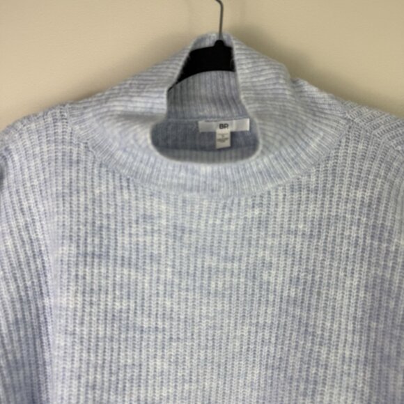 BP Light Blue Cropped Mock Neck Sweater S Soft Knit Cozy Lounge Fall Winter - Picture 4 of 10